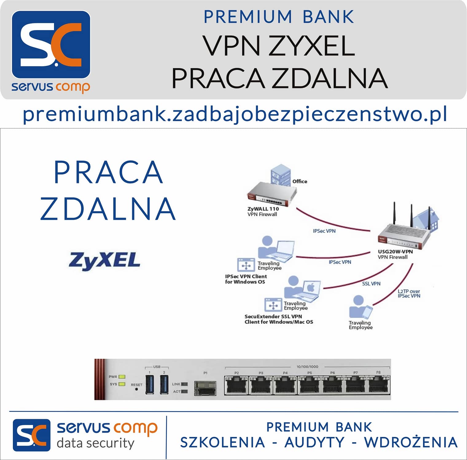PCD - VPN ZYXEL PRACA ZDALNA Servus Comp